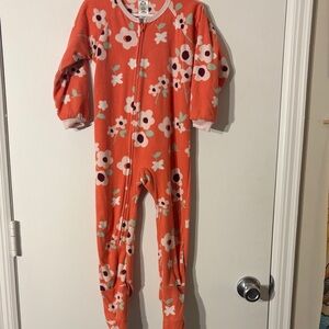 Gerber Floral Kids Footie - Orange and Pink